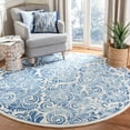 thumbnail image 1 of Safavieh Dip Dye Neasa Distressed Area Rug, Blue/Ivory, 7' x 7' Round, 1 of 11