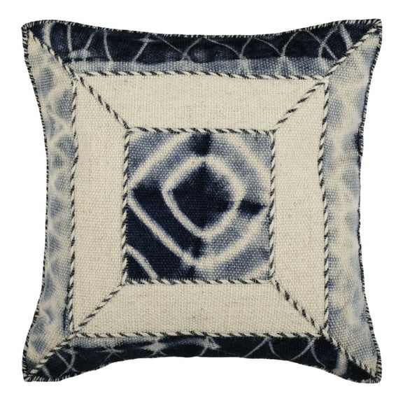 SAFAVIEH Dip Dye Patch Pillow Set of 2 Medina Blue