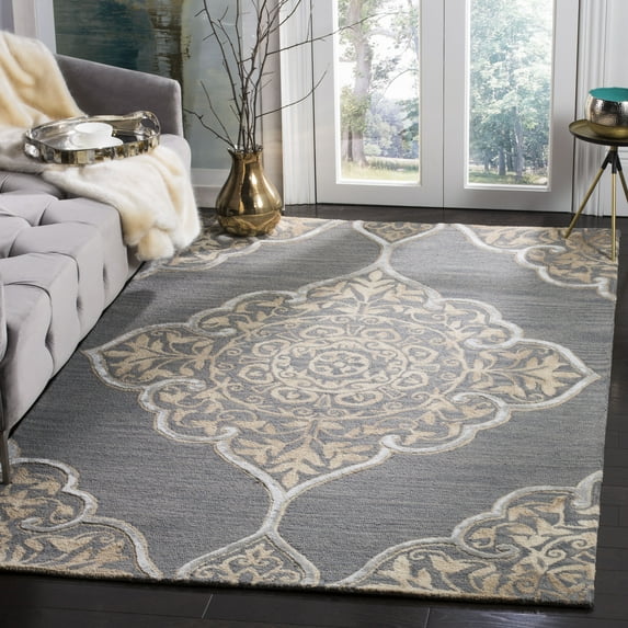 Safavieh Dip Dye Peregrine Floral Area Rug, Slate/Beige, 9' x 12'