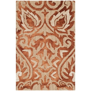 SAFAVIEH Dip Dye Riagan Floral Area Rug, Copper/Beige, 2' x 3'
