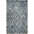 thumbnail image 1 of SAFAVIEH Dip Dye Riagan Floral Wool Area Rug, Royal Blue/Beige, 5' x 8', 1 of 10