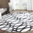 thumbnail image 1 of Safavieh Dip Dye Rosanne Distressed Area Rug, Ivory/Graphite, 7' x 7' Round, 1 of 7
