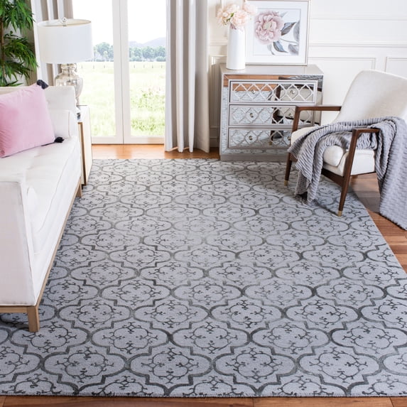 Safavieh Dip Dye Saffron Damask Wool Area Rug, Gray, 8' x 10'
