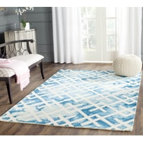 Safavieh Dip Dye Seanna Distressed Area Rug, Blue/Ivory, 5' x 8'