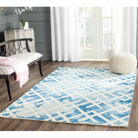 Safavieh Dip Dye Seanna Distressed Area Rug, Blue/Ivory, 2' x 3'