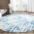 thumbnail image 1 of Safavieh Dip Dye Seanna Distressed Area Rug, Blue/Ivory, 5' x 5' Round, 1 of 7