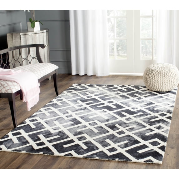 Safavieh Dip Dye Seanna Distressed Area Rug, Graphite/Ivory, 4' x 6'