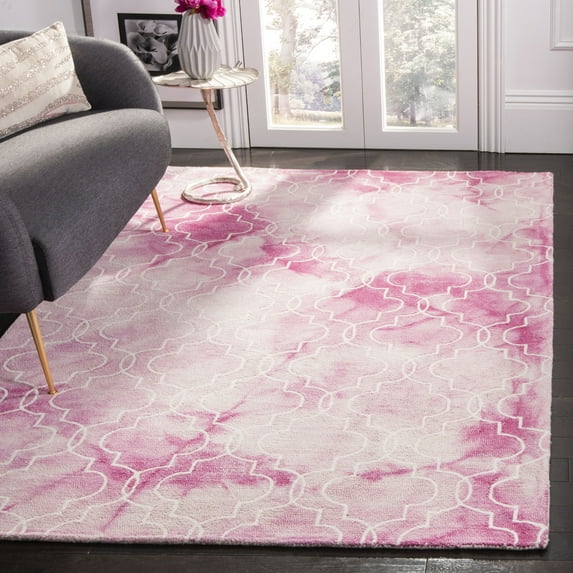 Safavieh Dip Dye Shelagh Geometric Area Rug, Rose/Ivory, 3' x 5'