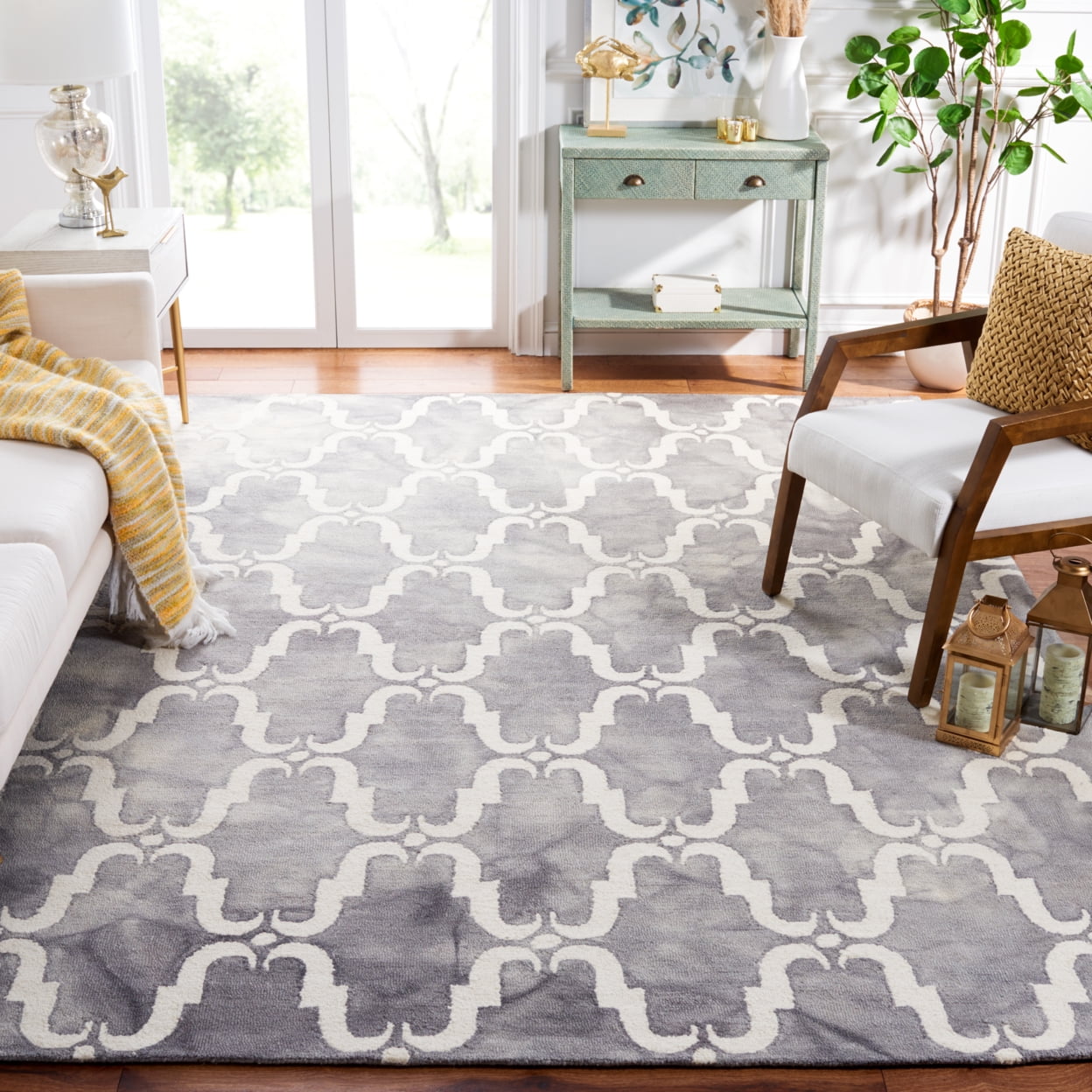 Ivory Elegance Hand-Tufted Wool Rectangular Rug