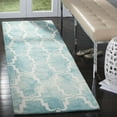 thumbnail image 1 of Safavieh Dip Dye Talbot Distressed Wool Runner Rug, Turquoise/Ivory, 2'3" x 8', 1 of 11