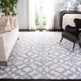 thumbnail image 1 of Safavieh Dip Dye Zowie Distressed Wool Area Rug, Ivory/Blue, 9' x 12', 1 of 8