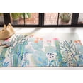 thumbnail image 1 of Safavieh Door And Kitchen Mat Cailyn Floral Polyester Machine Washable Area Rug, Fuchsia/Turquoise, 4' x 6', 1 of 12