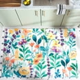 thumbnail image 1 of Safavieh Door and Kitchen Mat Driskoll Floral Machine Washable Area Rug, Ivory/Green, 4' x 6', 1 of 6
