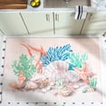 thumbnail image 1 of Safavieh Door and Kitchen Mat Gamal Coral Machine Washable Area Rug, Peach/Green, 4' x 6', 1 of 6