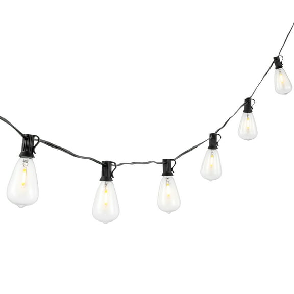 SAFAVIEH Dorcia 10-Light ST38 Black Metal Outdoor String Light