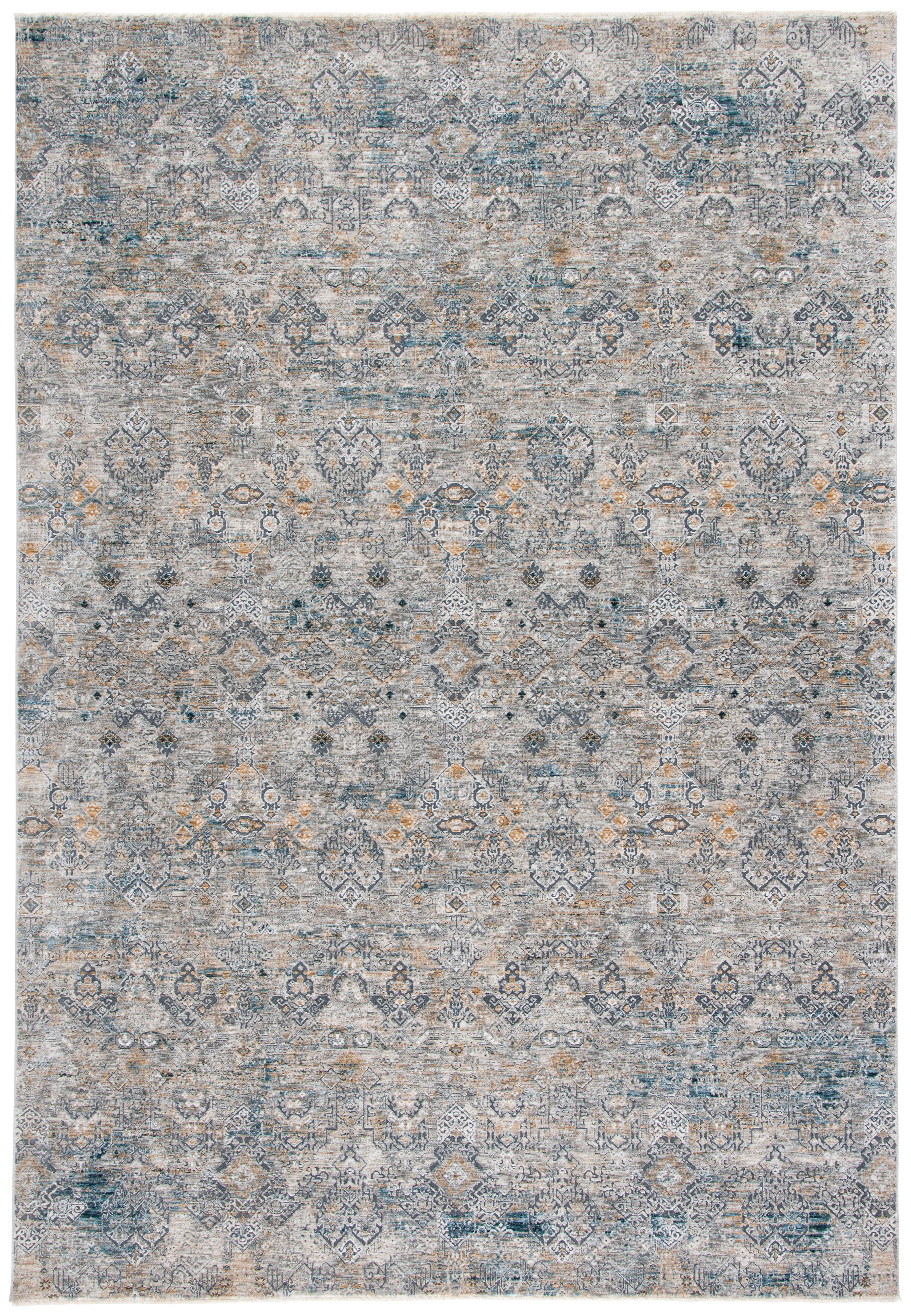 Gray Polyester Rug SAFAVIEH Dream Billy Damask Polyester Area Rug, Grey/Gold, 8' x 10 ...