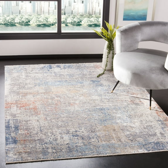 SAFAVIEH Dream Blazhe Abstract Area Rug, Grey/Blue, 9' x 12'