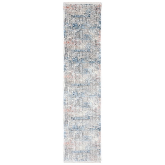 SAFAVIEH Dream Blazhe Abstract Runner Rug, Grey/Blue, 2' x 8'