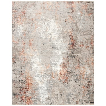 SAFAVIEH Dream Corwin Abstract Area Rug, Grey/Ivory, 9' x 12'