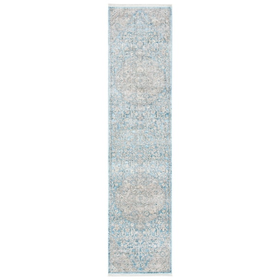 SAFAVIEH Dream Feride Floral Runner Rug, Blue/Grey, 2' x 8'