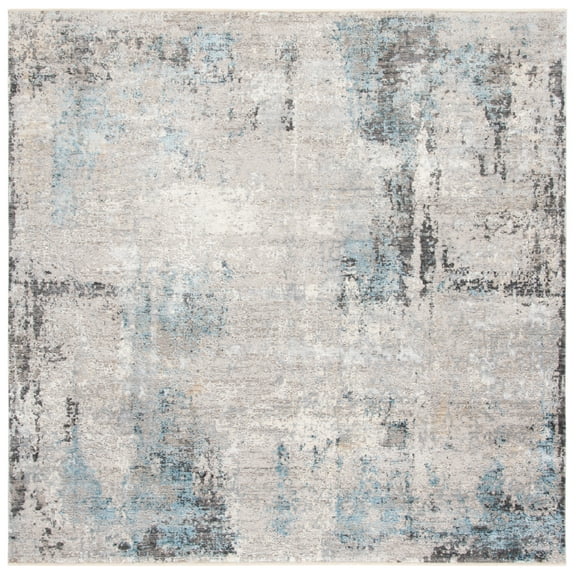 SAFAVIEH Dream Hamilton Abstract Area Rug, Grey/Blue, 6'7" x 6'7" Square