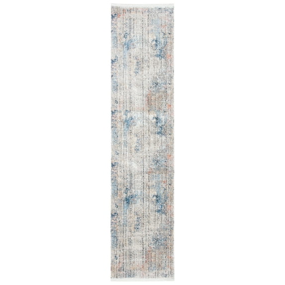 SAFAVIEH Dream Jessamine Distressed Runner Rug, Grey/Blue, 2' x 8'