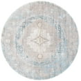 thumbnail image 1 of SAFAVIEH Dream Layne Distressed Area Rug, Grey/Aqua, 6'7" x 6'7" Round, 1 of 8