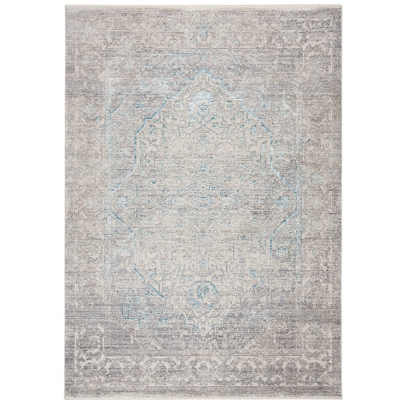 SAFAVIEH Dream Layne Distressed Area Rug, Grey/Blue, 8' x 10'