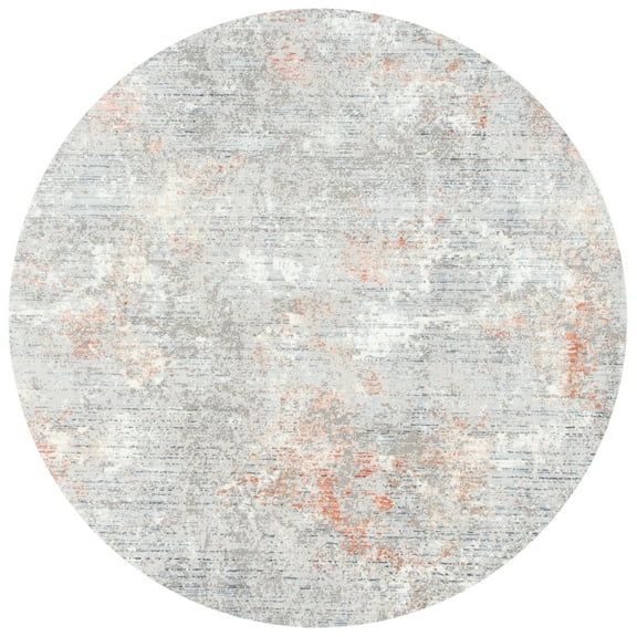 SAFAVIEH Dream Santos Abstract Area Rug, Grey/Multi, 6'7" x 6'7" Round