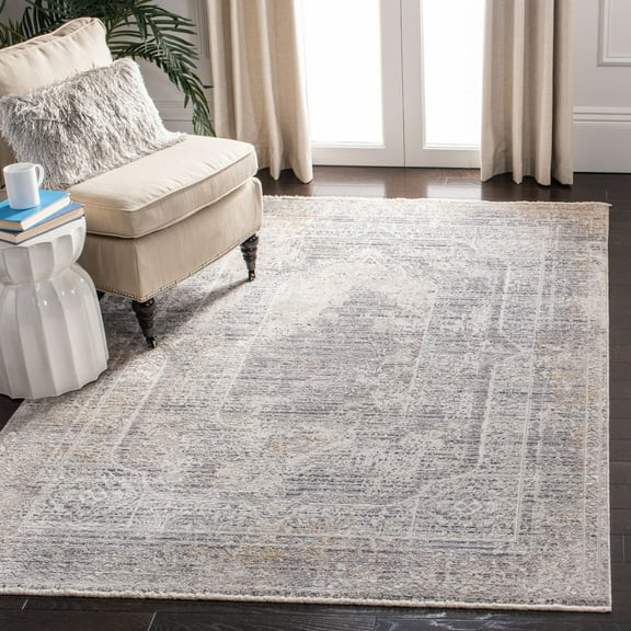 SAFAVIEH Dream Tangier Distressed Area Rug, Grey/Ivory, 5' x 8'