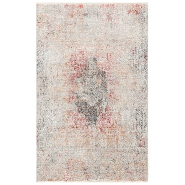 SAFAVIEH Dream Tanja Abstract Area Rug, Grey/Red, 2'6" x 4'