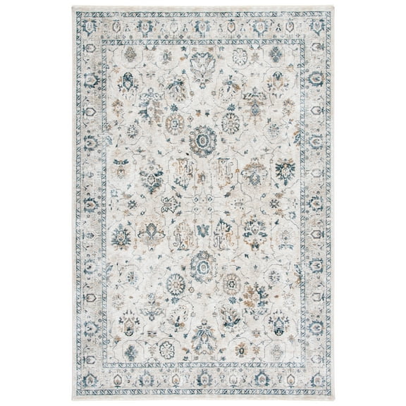 SAFAVIEH Dream Terrance Modern Polyester Area Rug, Ivory/Light Beige, 5' x 8'
