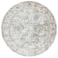 thumbnail image 1 of SAFAVIEH Dream Terrance Modern Polyester Area Rug, Ivory/Light Grey, 6'7" x 6'7" Round, 1 of 8
