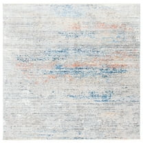 SAFAVIEH Dream Urban Abstract Area Rug, Grey/Blue, 6'7" x 6'7" Square