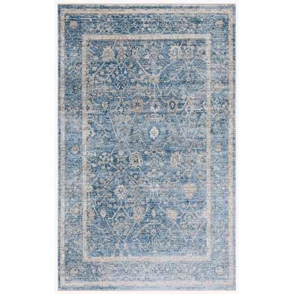 SAFAVIEH Dream Vonda Floral Area Rug, Grey/Turquoise, 4' x 6'