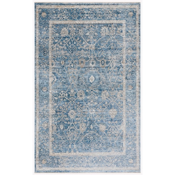 SAFAVIEH Dream Vonda Floral Area Rug, Grey/Turquoise, 5' x 8'