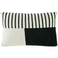 thumbnail image 1 of SAFAVIEH Drew 12" x 20" Traditional Ivory/Black Striped Cotton Decorative Pillow, 1 of 6