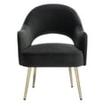thumbnail image 1 of SAFAVIEH Dublyn Mordern Style Black Upholstered Side Chairs (23.2 in. W x 20.9 in. D x 31 in. H), 1 of 12