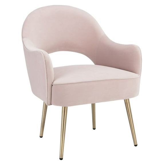 SAFAVIEH Dublyn Mordern Style Upholstered Side Chairs, Light Pink