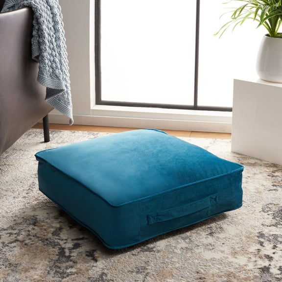 SAFAVIEH Dulcie Solid Floor Pillow, 20" x 20", Dark Green