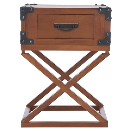 SAFAVIEH Dunstan Rustic Accent Table With Storage Drawer, Autumn Leaf