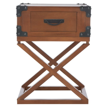 SAFAVIEH Dunstan Rustic Accent Table With Storage Drawer, Autumn Leaf