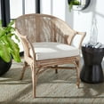 thumbnail image 1 of SAFAVIEH Dustin Rattan Accent Chair w/ Cushion, Grey White Wash, 1 of 7