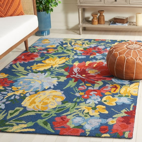 Safavieh Easy Care Aisling Floral Area Rug, Navy/Red, 4' x 6'