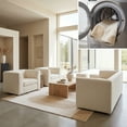 thumbnail image 1 of SAFAVIEH Easy Care Anabel Abstract Machine Washable Area Rug, Beige/Ivory, 5' x 8', 1 of 12