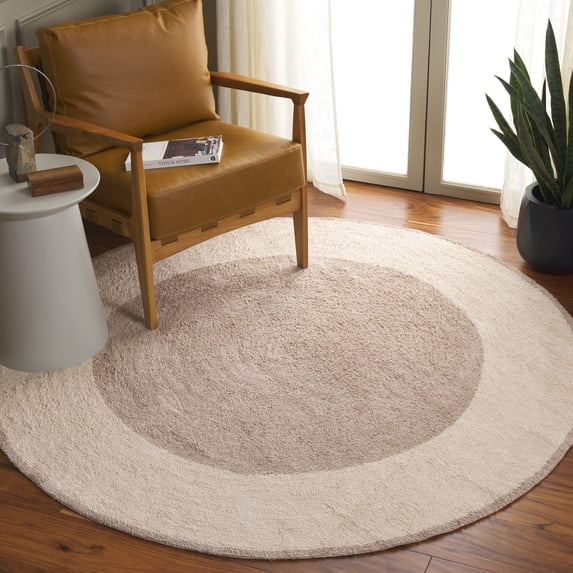 Safavieh Easy Care Anselmo Bordered Area Rug, Ivory/Beige, 6' x 6' Round