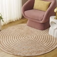 thumbnail image 1 of Safavieh Easy Care Beckah Geometric Machine Washable Area Rug, Orange/Ivory, 4' x 4' Round, 1 of 7