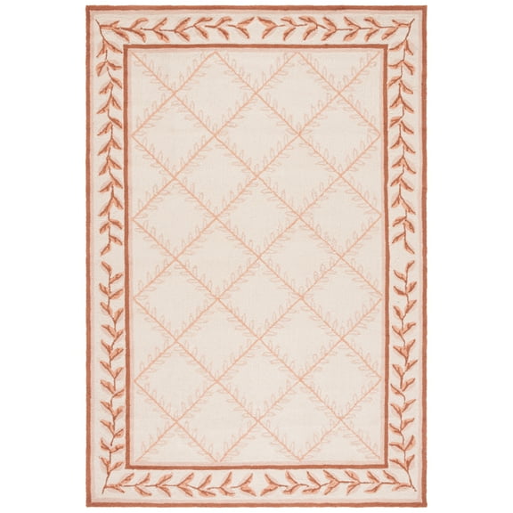 SAFAVIEH Easy Care Beckett Trellis Area Rug, Ivory/Beige, 4' x 6'