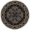 thumbnail image 1 of SAFAVIEH Easy Care Braiden Trellis Area Rug, Black/Gold, 6' x 6' Round, 1 of 10
