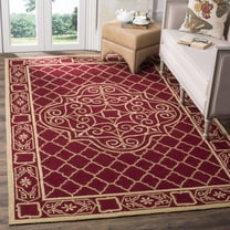 Safavieh Easy Care Braiden Trellis Area Rug, Maroon/Gold, 6' x 9'